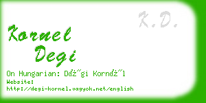 kornel degi business card